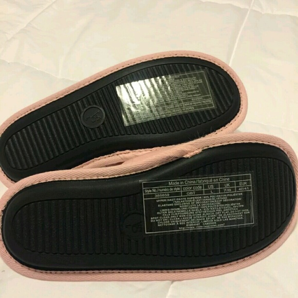 Victorias Secret  Pink Velvet Slippers - Picture 5 of 5